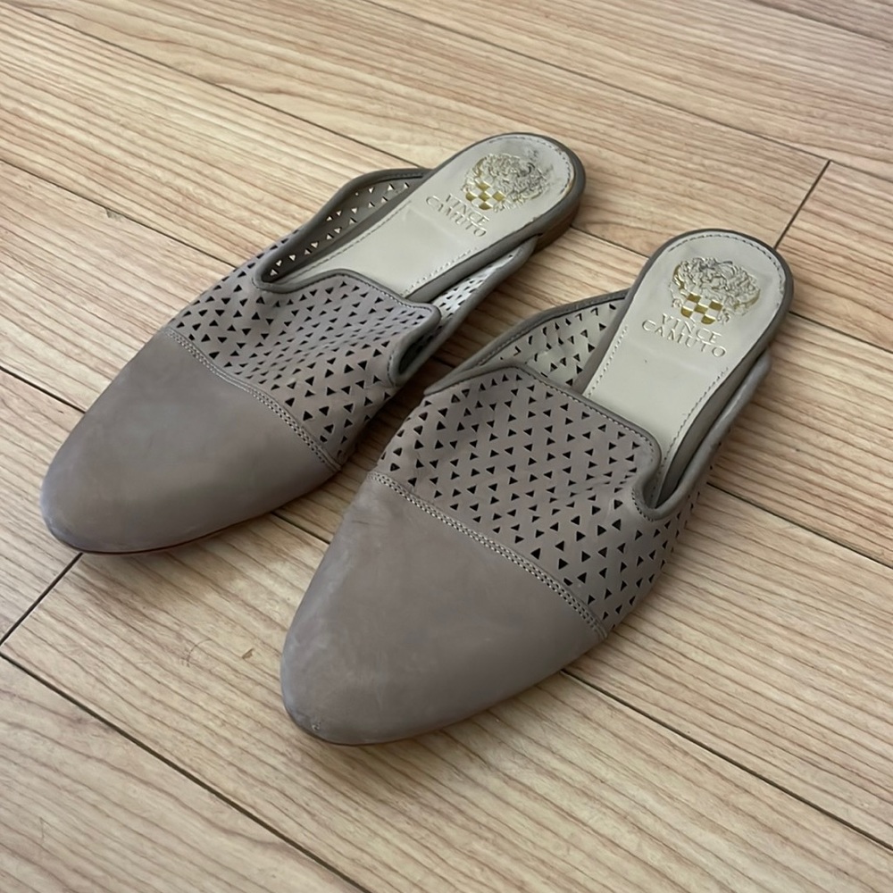 Vince Camuto Mule Flats Slides Taupe